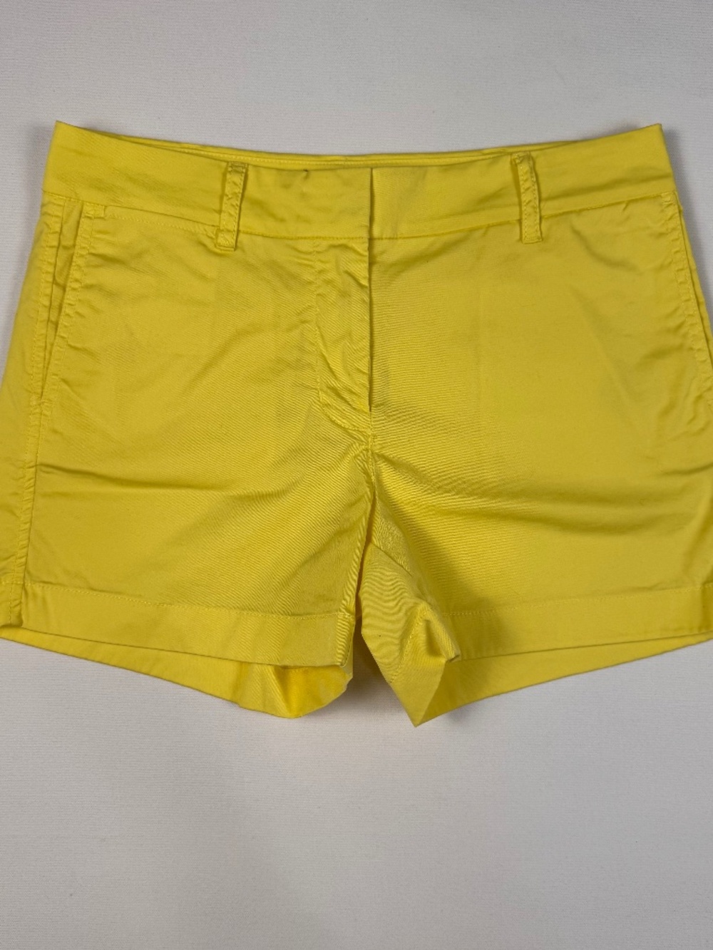 J.Crew Yellow Chino Shorts Size 4 | Summer Preppy Cotton Blend